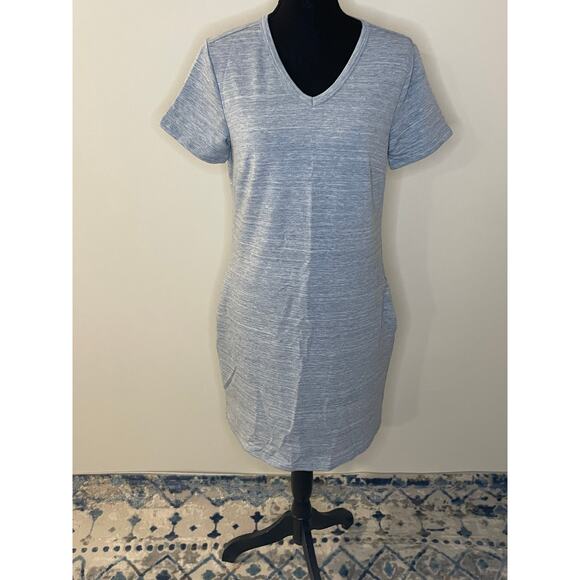 32 Cool women's dress tunic size MEDIUM short sleeves Rayon blend S/L pockets - Picture 1 of 12